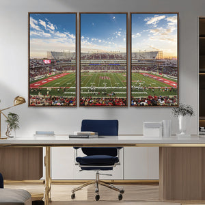 Framed Houston Cougars Football Team Print - Houston TDECU