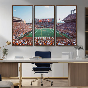 Framed Texas Memorial Stadium Canvas, University of Texas