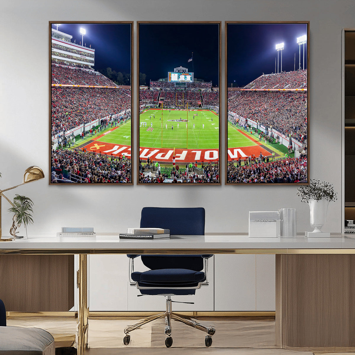 Wolfpack Football Team Print - Raleigh Carter-Finley Stadium