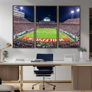 Wolfpack Football Team Print - Raleigh Carter-Finley Stadium