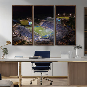 Duke University Blue Devils Football Print Canvas - Durham