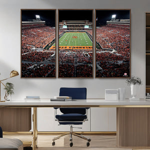 Oklahoma State Cowboys Canvas Print, Football Team Print -