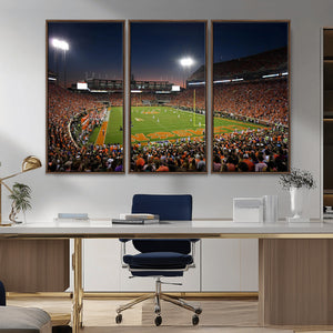 Clemson University Tigers Art Print, Football Team Print -