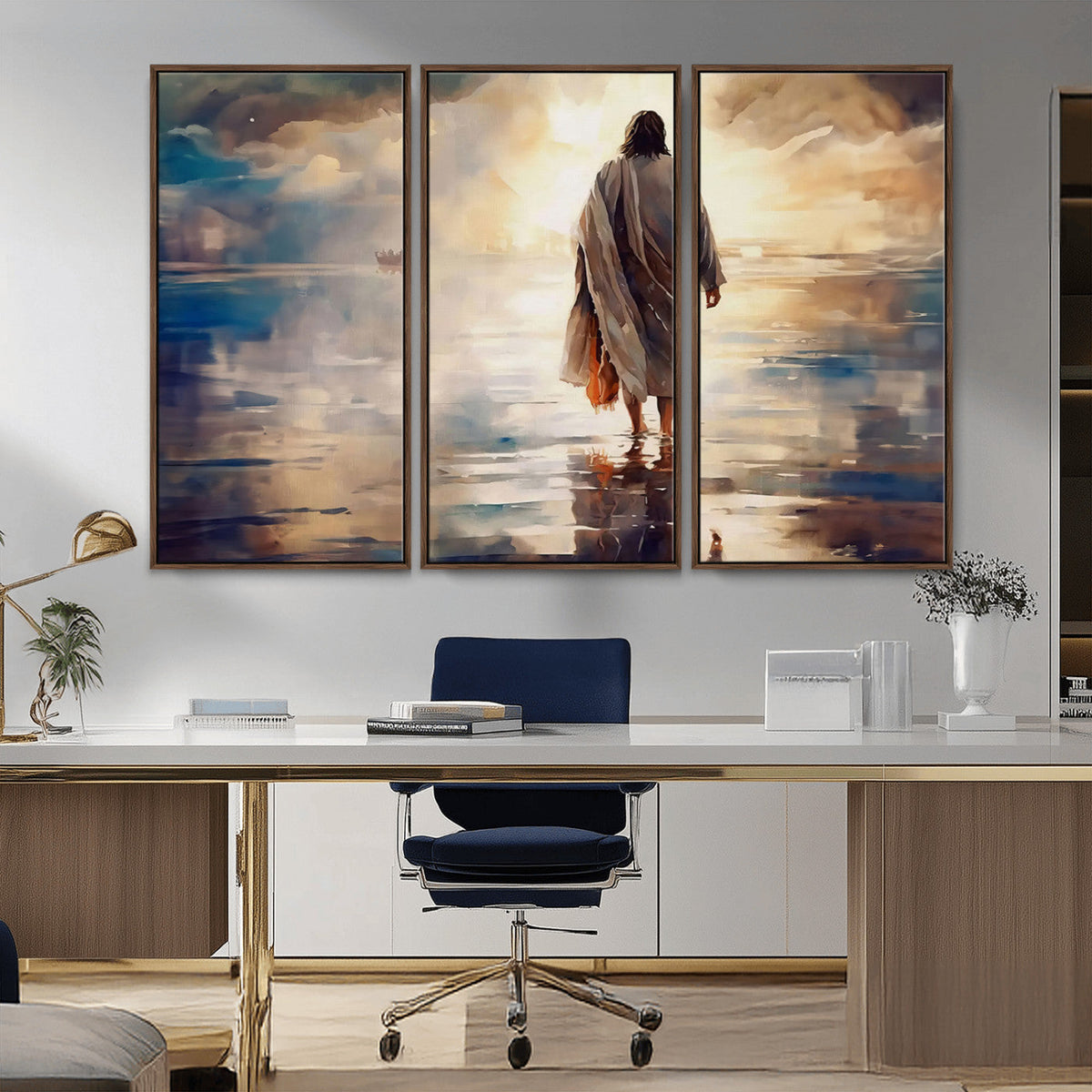 Jesus Walking on Water Wall Art | Ready to Hang Spiritual