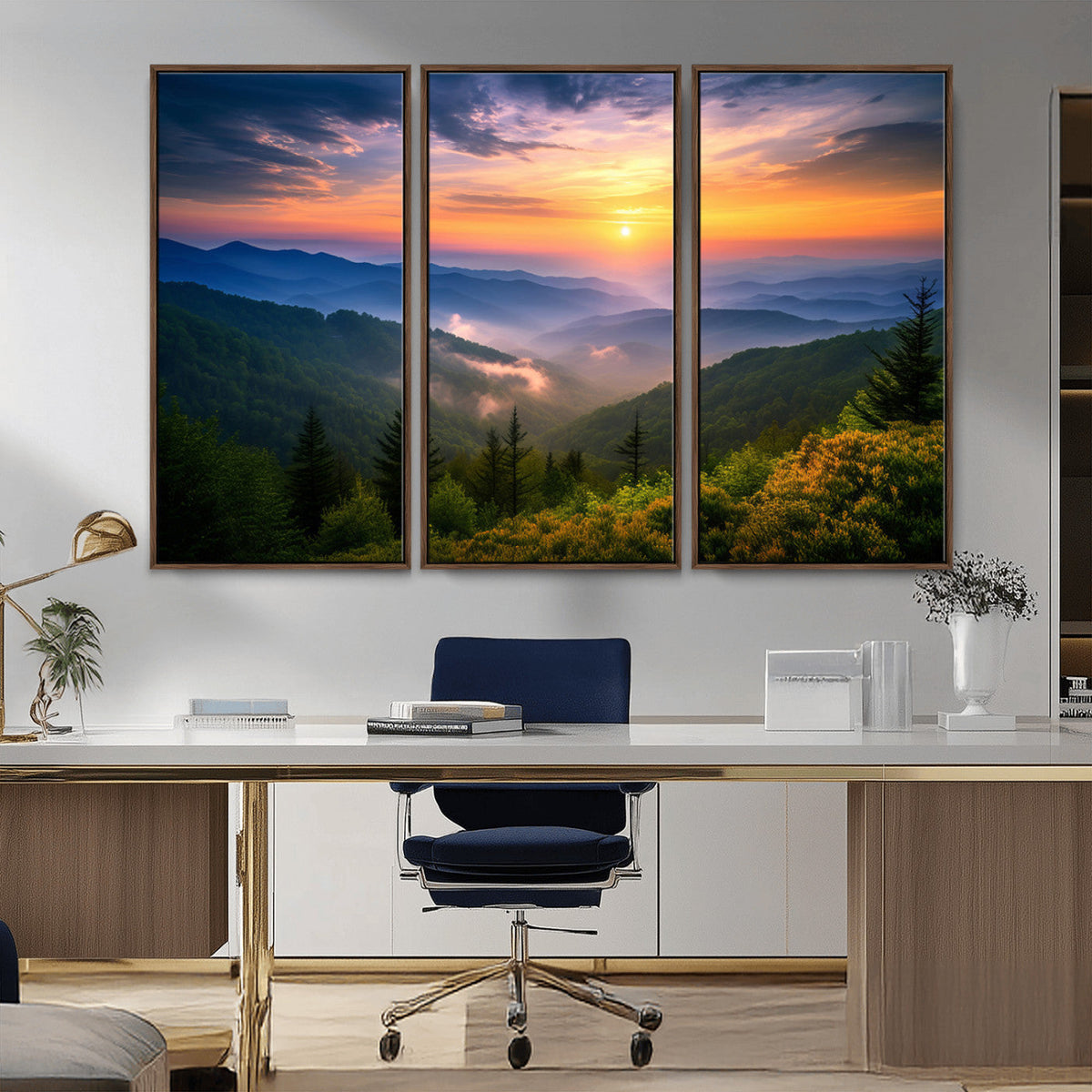 Majestic Mountain Sunrise Print | Landscape Wall Art |