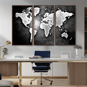 World Map Wall Art Canvas Print – Framed Wall Art for