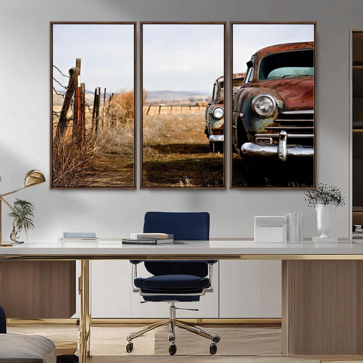 Classic Cars Vintage Wall Art Canvas Print