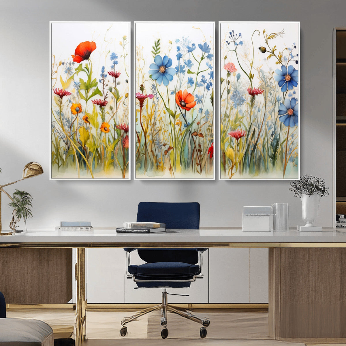 Colorful Wildflower Canvas Wall Art - Vibrant Floral