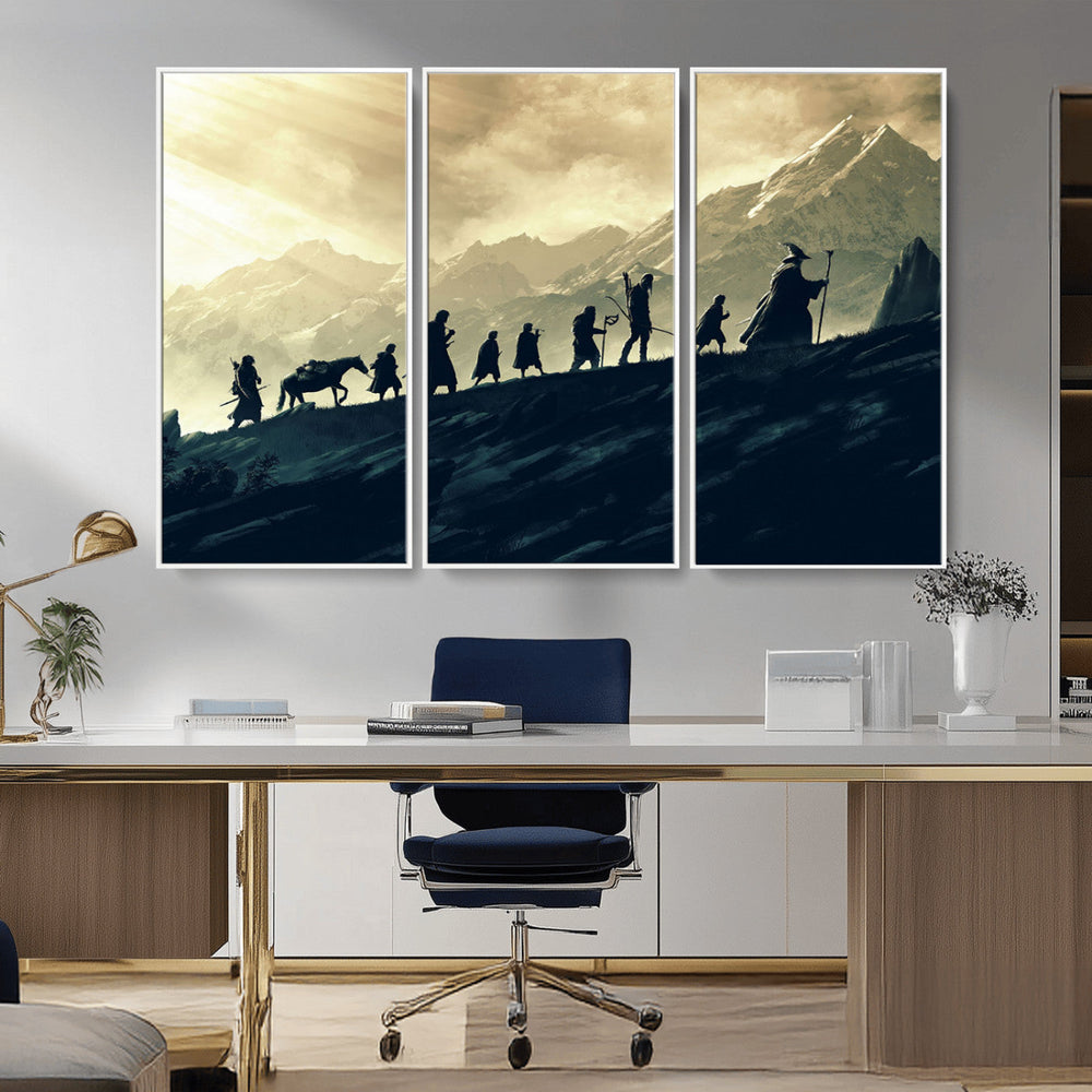Fellowship Journey Wall Art – Fantasy Adventure Canvas Print