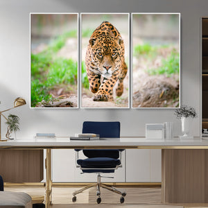 Leopard on the Prowl - Stunning Large Framed Leopard Wall