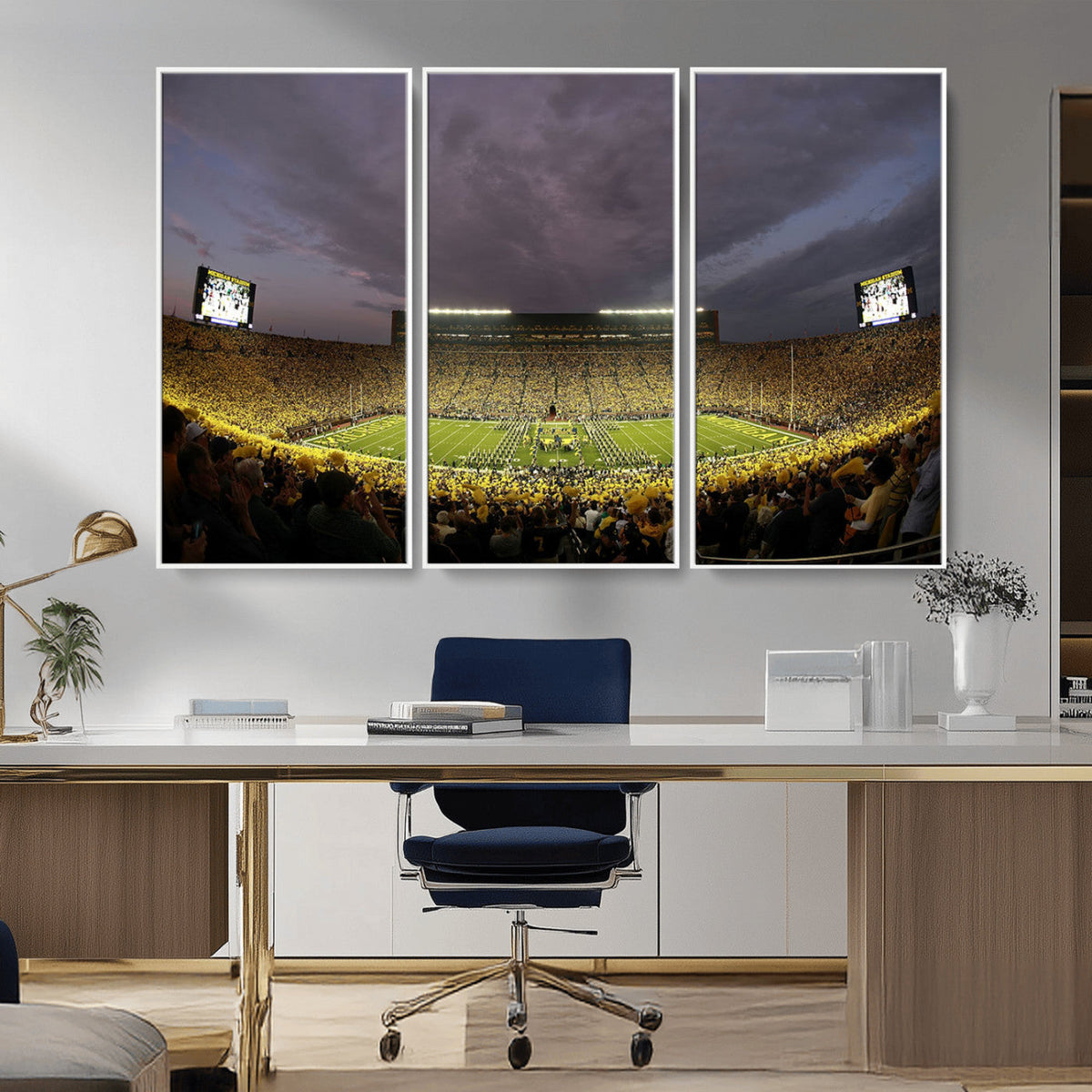 Michigan Wolverines Print - Michigan Stadium Wall Art Canvas