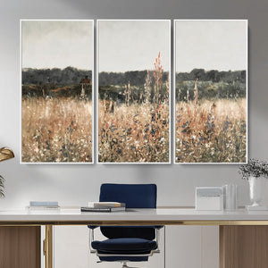 Rustic Field Landscape Wall Art Print, Giclee Canvas Wall