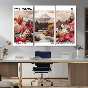 Modern Japanese Wall Art Canvas Print – Framed Abstract