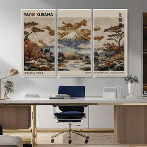 Yayoi Kusama Wall Art Canvas Print – Framed Modern Japanese