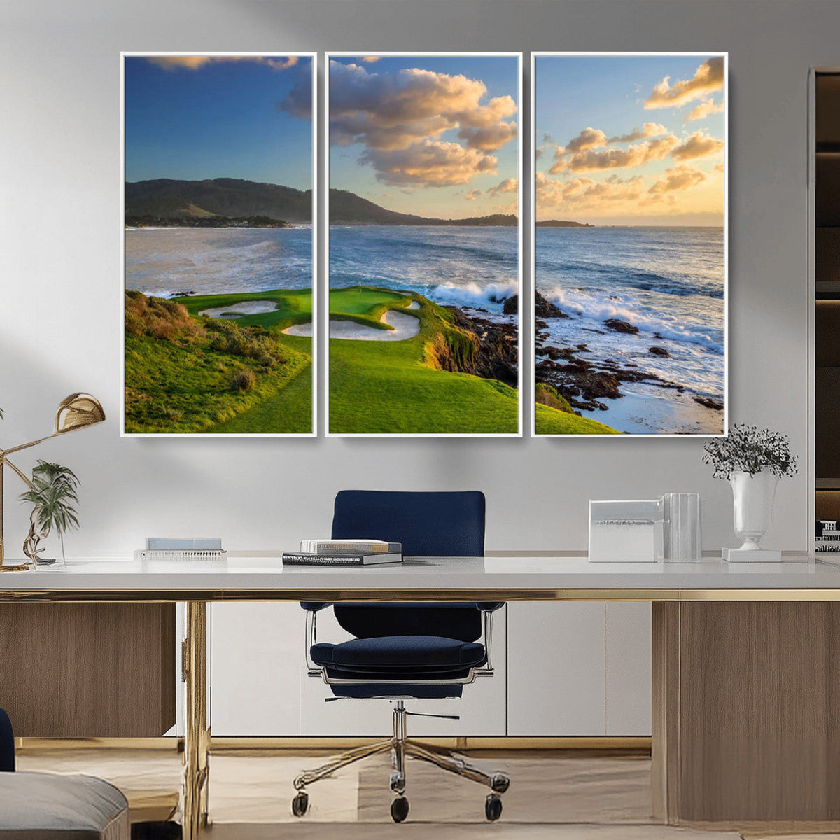 Pebble Beach Golf Links Wall Art Canvas Print – Iconic