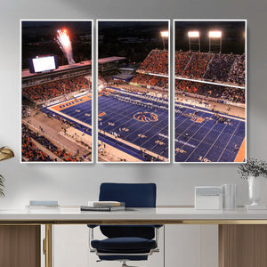Boise State Stadium Large Wall Art Canvas Print for Living
