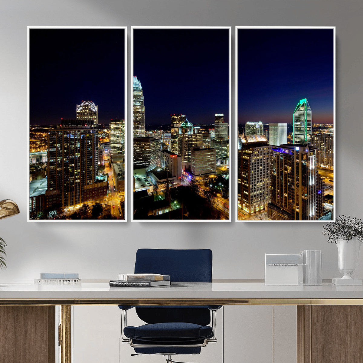 Atlanta Skyline Wall Art Canvas Print – Modern Cityscape