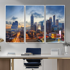 Atlanta Skyline Wall Art Canvas Print, Atlanta Downtown