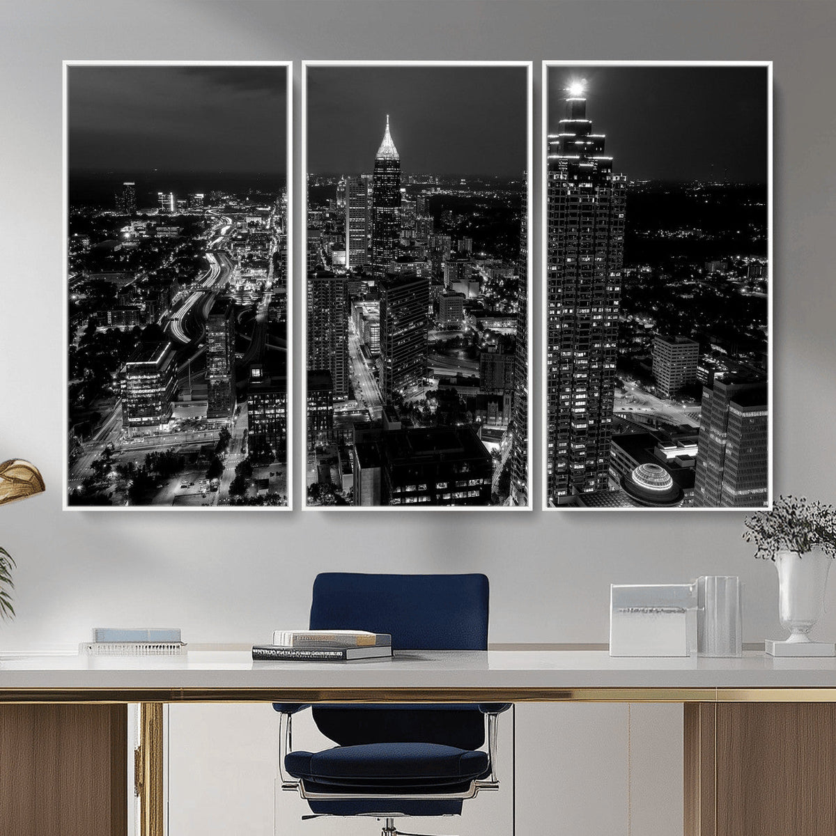 Atlanta Skyline Wall Art Canvas Print, Atlanta Downtown