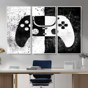 Abstract Gaming Controller Wall Art Canvas Print