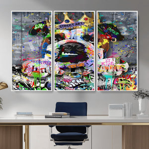 Graffiti Dog Wall Art Decor for Teen Bedroom - Abstract