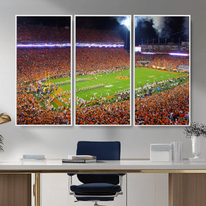 Clemson Football Stadium Wall Art Canvas Print, College