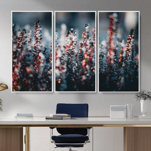 Winter Heather Wall Art Canvas Print, Frosted Floral Nature