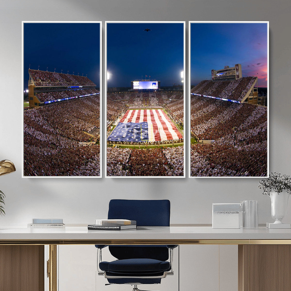 Oklahoma Sooners Memorial Stadium Wall Art Canvas Print,