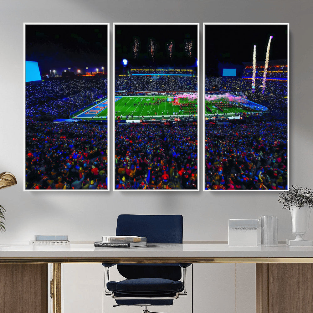 Ole Miss Rebels Vaught Hemingway Stadium Wall Art Canvas