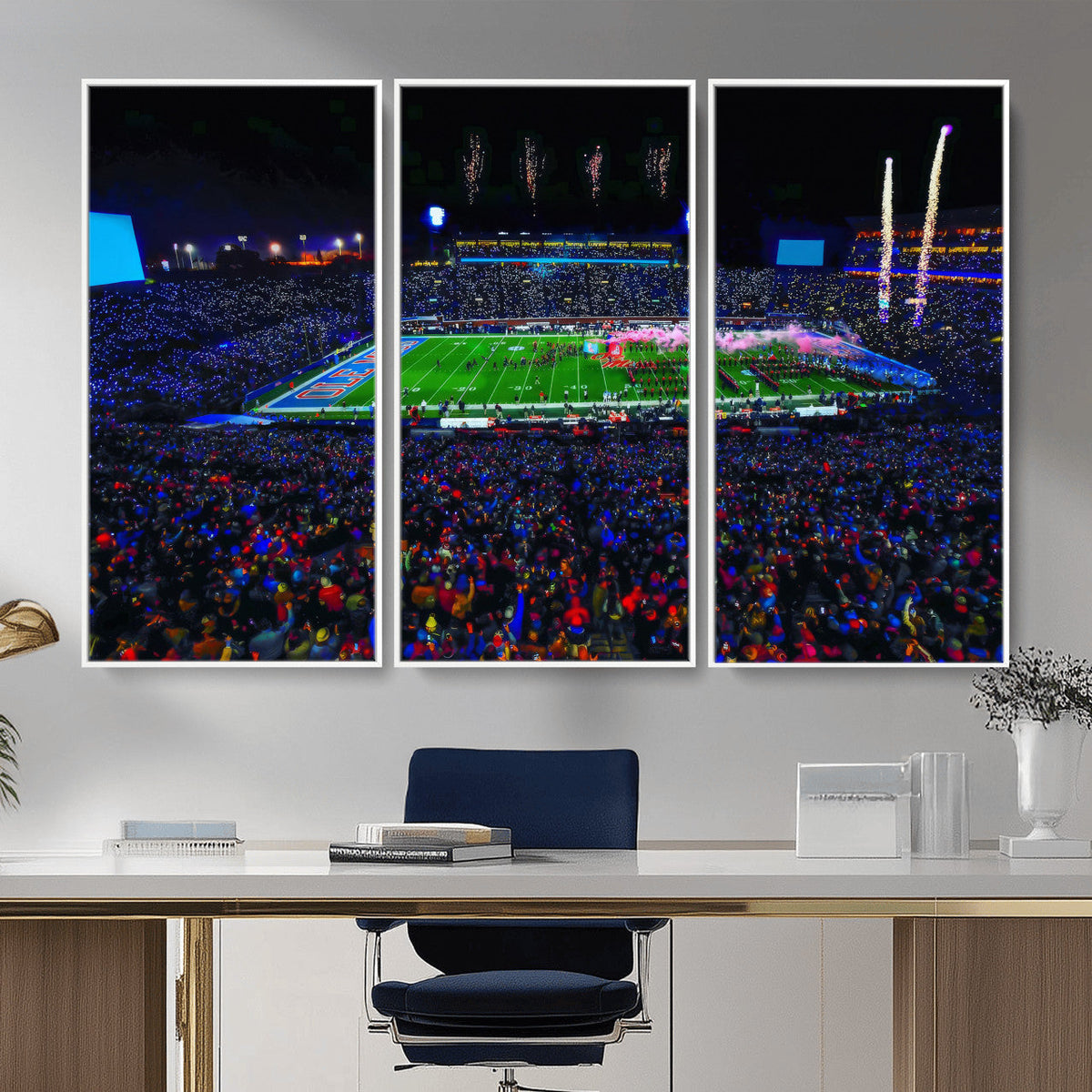 Ole Miss Rebels Vaught Hemingway Stadium Wall Art Canvas