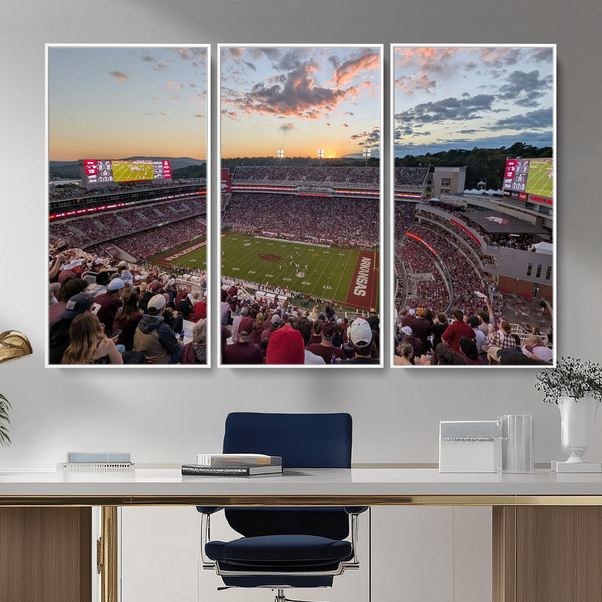 Donald W. Reynolds Razorback Stadium Wall Art Canvas Print –