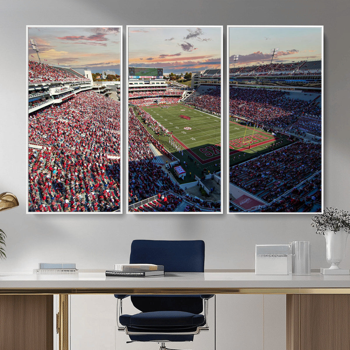 Donald W. Reynolds Razorback Stadium Wall Art Canvas Print –