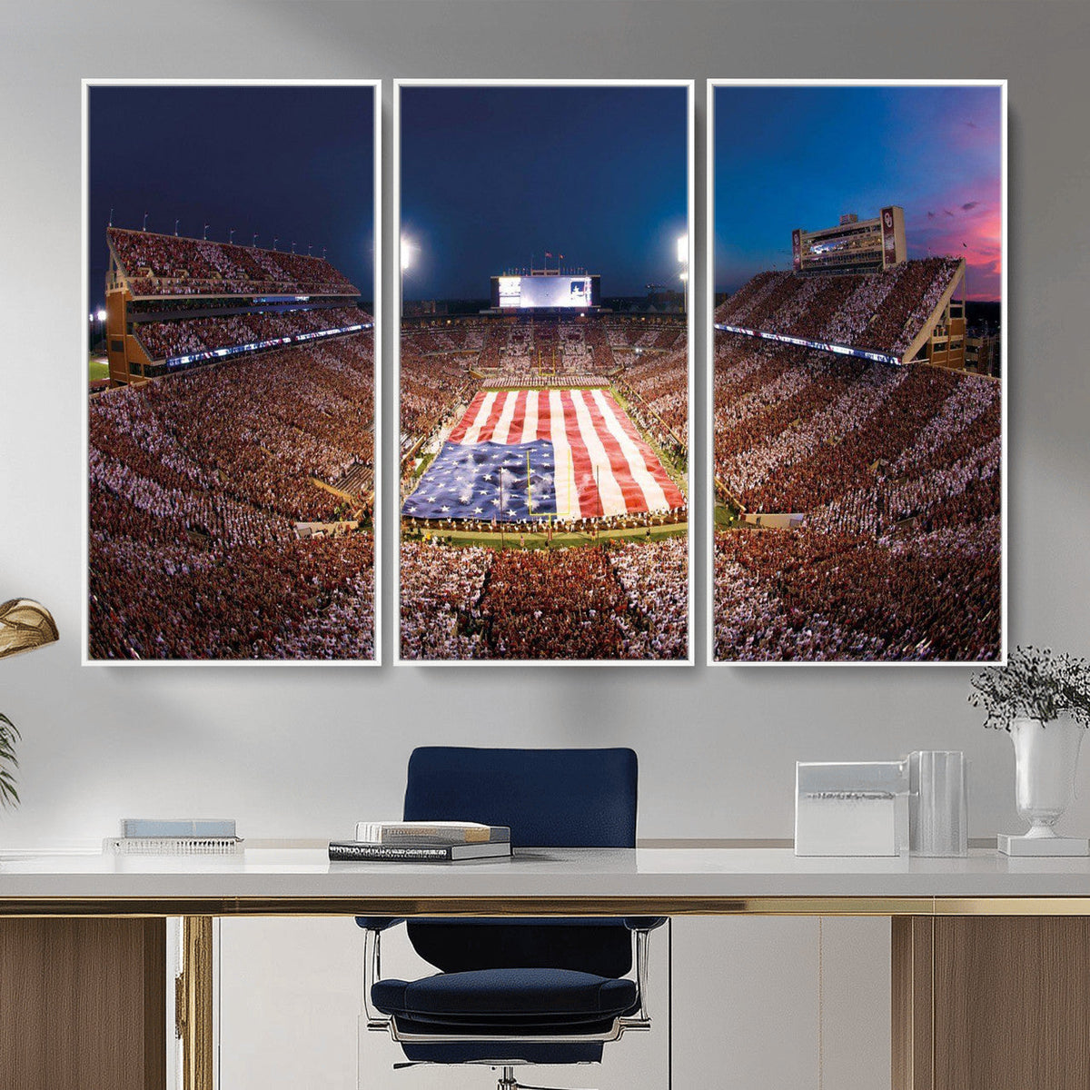 Oklahoma Memorial Stadium Wall Art Canvas Print – Oklahoma