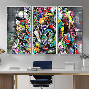 Abstract Graffiti Collage Street Art Wall Art Canvas Print