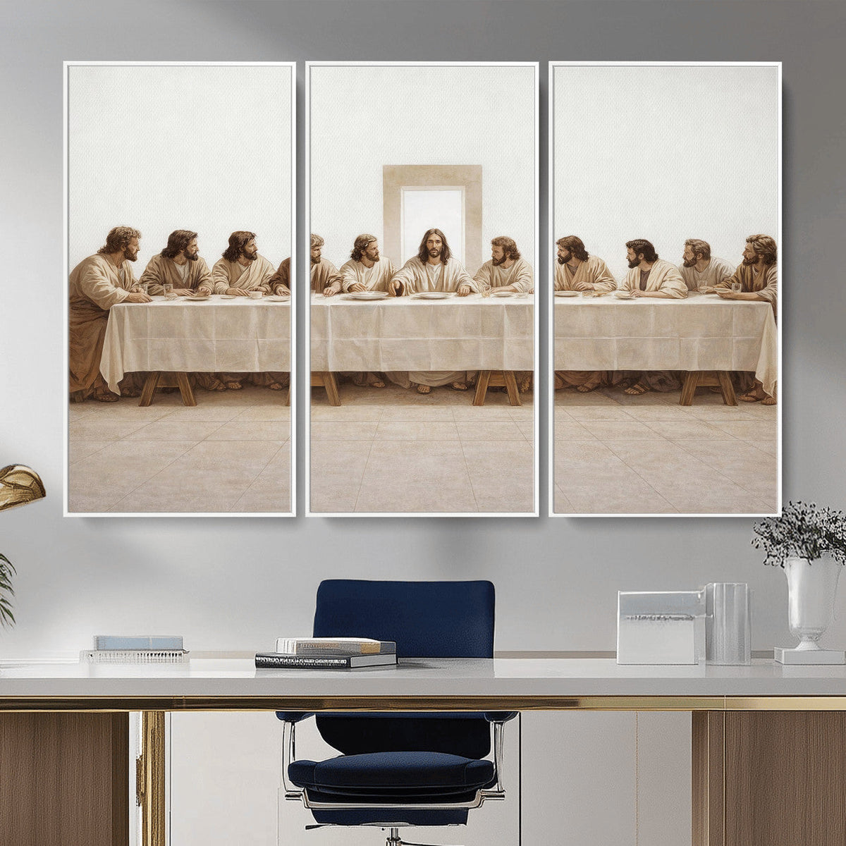 The Last Supper Wall Art Canvas Print, Jesus Christ Biblical