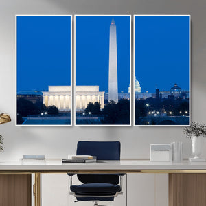 Washington DC Skyline Wall Art Canvas Print – Lincoln