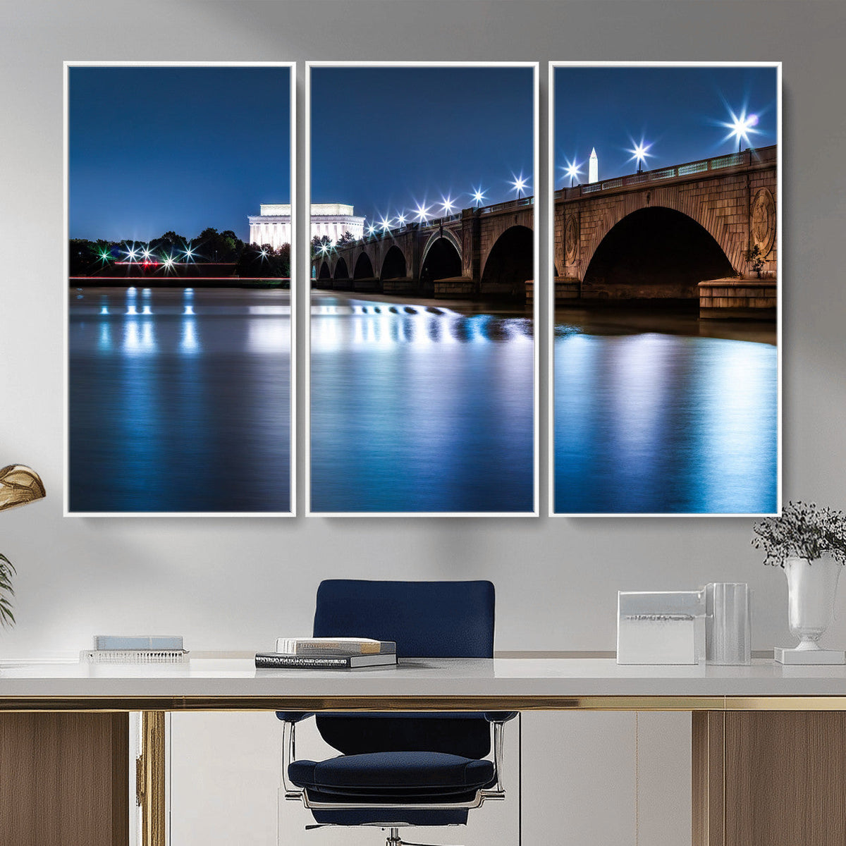 Washington DC Wall Art Canvas Print – Lincoln Memorial Night