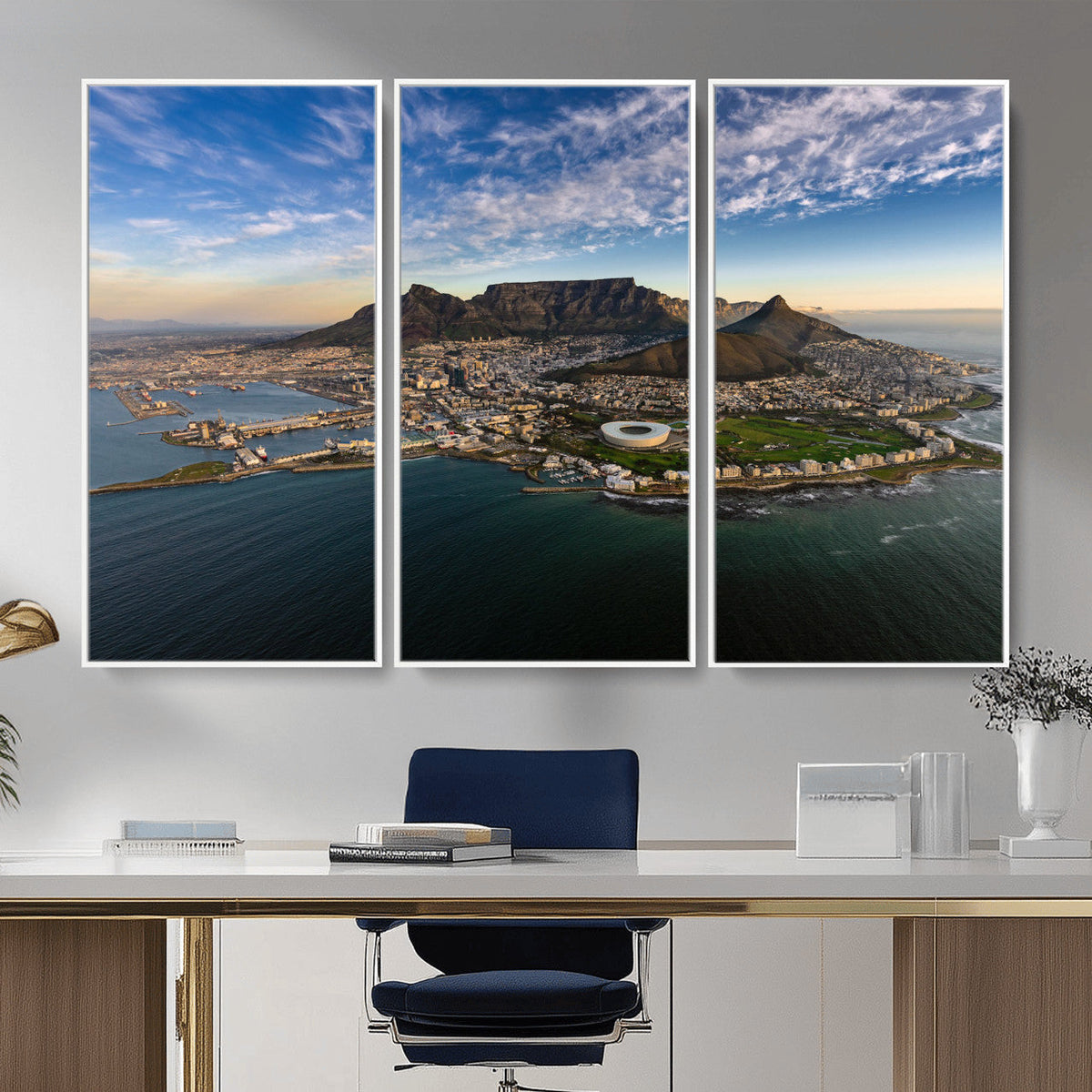 Cape Town Wall Art Canvas Print – Table Mountain Coastal