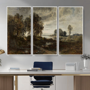 Adolf Dressler Landscape of the Oder River Wall Art Canvas