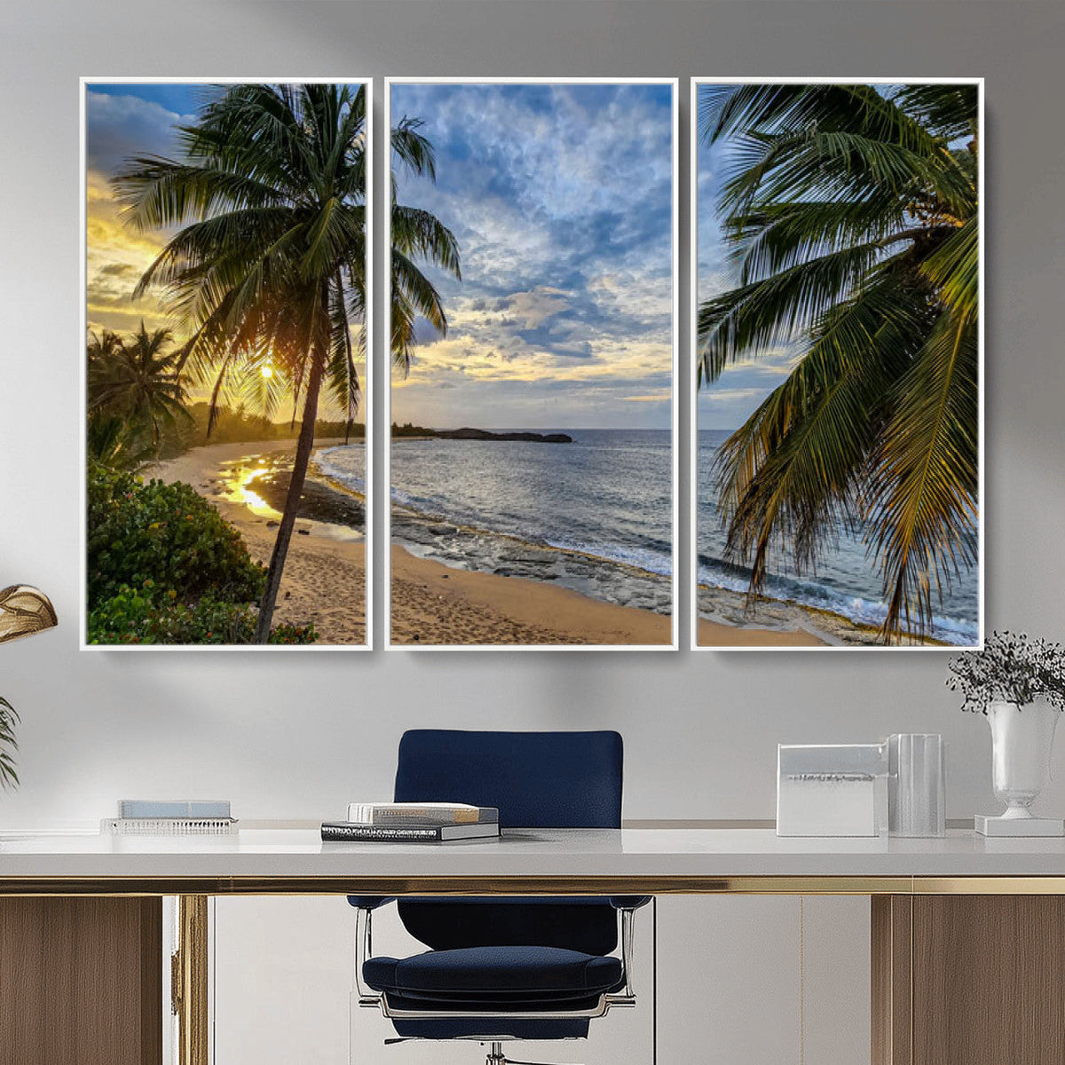 Mar Chiquita Beach Puerto Rico Canvas Wall Art, Manati Caribbean Coastal Photography Print, Tropical Ocean Sunset Decor