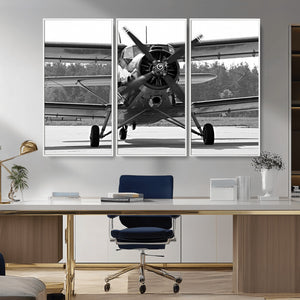 Wall Art Old War Plane Canvas Print