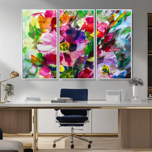 Oil Flower Abstract Canvas Print