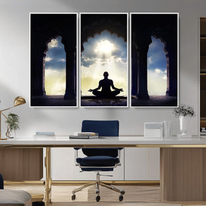 Women and Yoga Wall Art Canvas Print