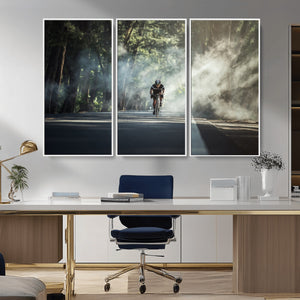 Cycling Road Bike in the Morning, Cycling Road Bike Canvas