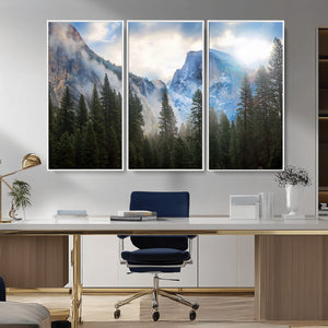 Half Dome Yosemite Calinia Wall Art Canvas Print El Capitan
