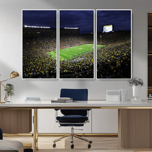 Michigan Wolverines Football Canvas Wall Decor, Football
