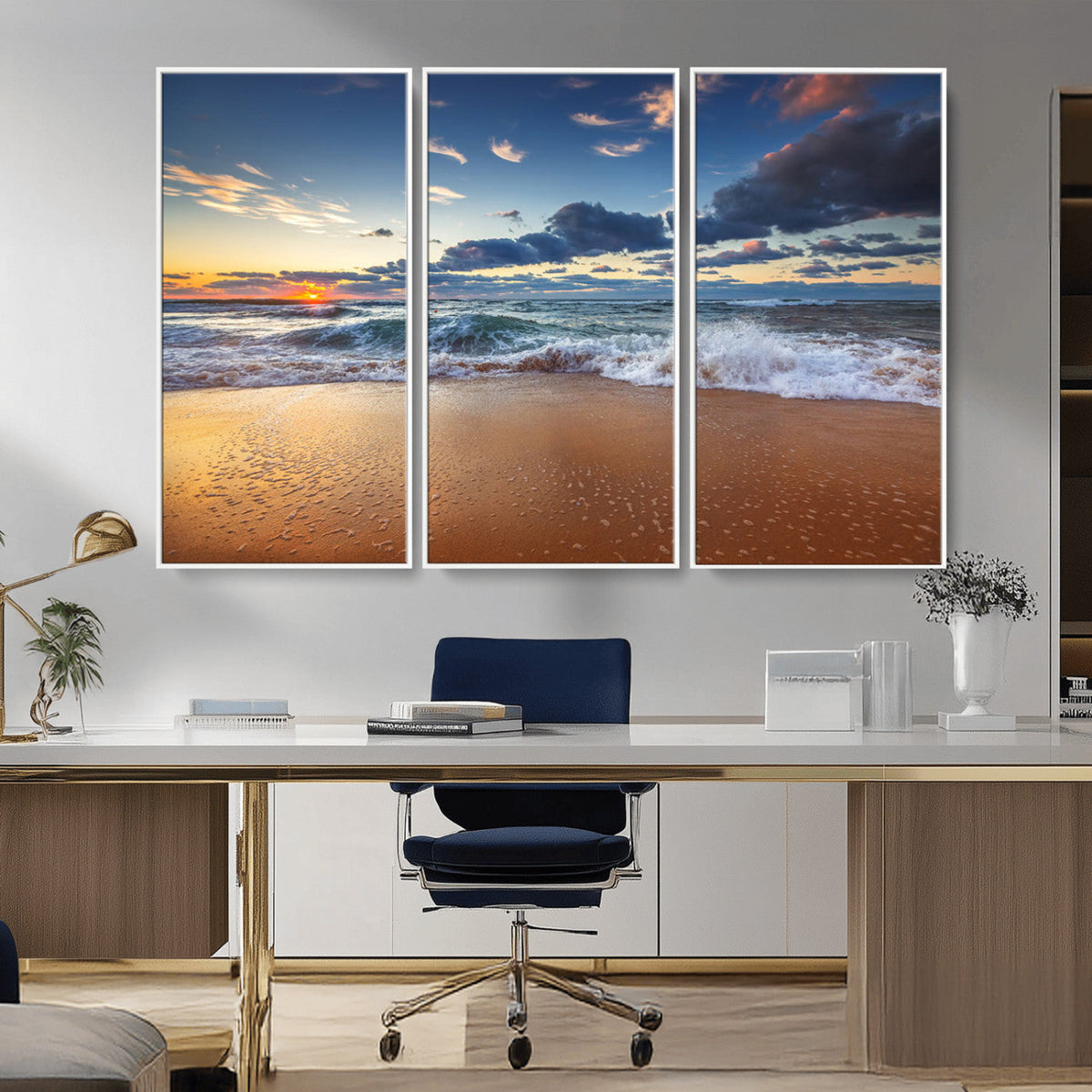 Beach Canvas Wall Art - Coastal Seascape Print for Living