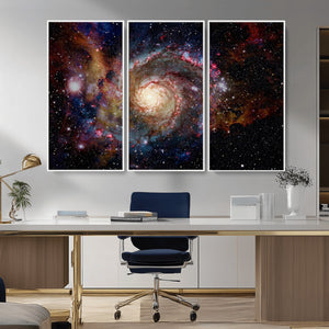 Nebula and Galaxies in Space Wall Art Canvas Print, Spiral