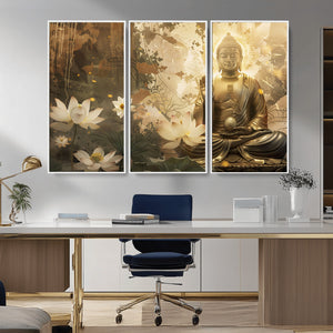 Zen Buddha Wall Art Canvas Print | Peaceful Meditation Decor