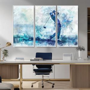 Golf Swing Wall Art Canvas Print - Sports-Inspired